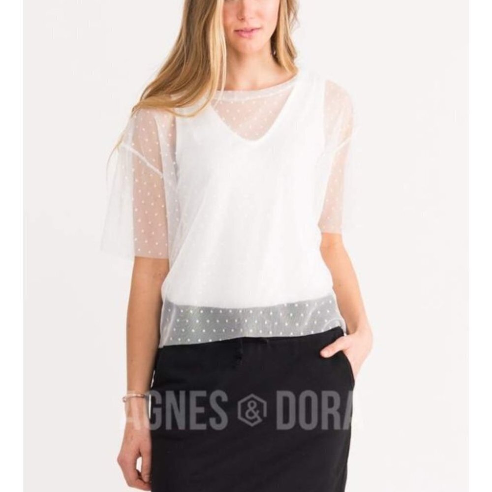 M Agnes & Dora Mesh Tee E02 4535